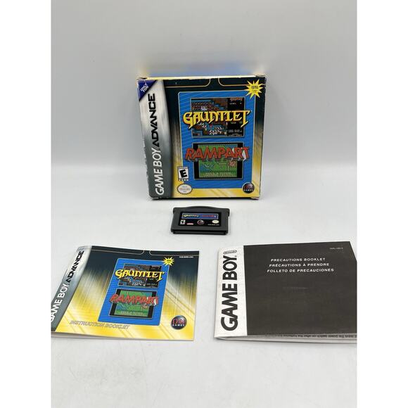 Gauntlet & Rampart Nintendo Game Boy Advance Cib Complete Manual Box Tested - Picture 2 of 10